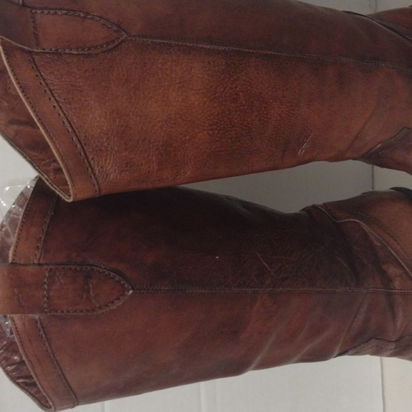 Donna pui tall brown leather boots made in Italy size 37 - Picture 6 of 16